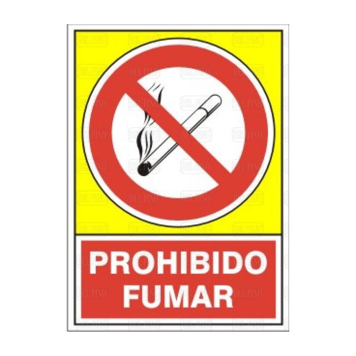 Señal de prohibido fumar.