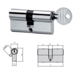  Cuerpo de latón <br>• Rotores de latón <br>• Leva corta de 13,25mm <br>• Pasadores antitaladro <br>• 5 pitones de inoxidable<br