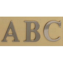 Letras y numeros para clavar en plateado (niquel mate) de 180 mm de alto