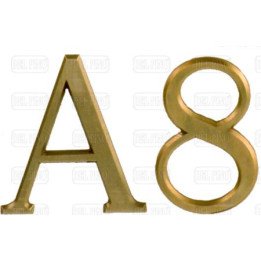 Letras y números en romano brillo. Medida 15cm.